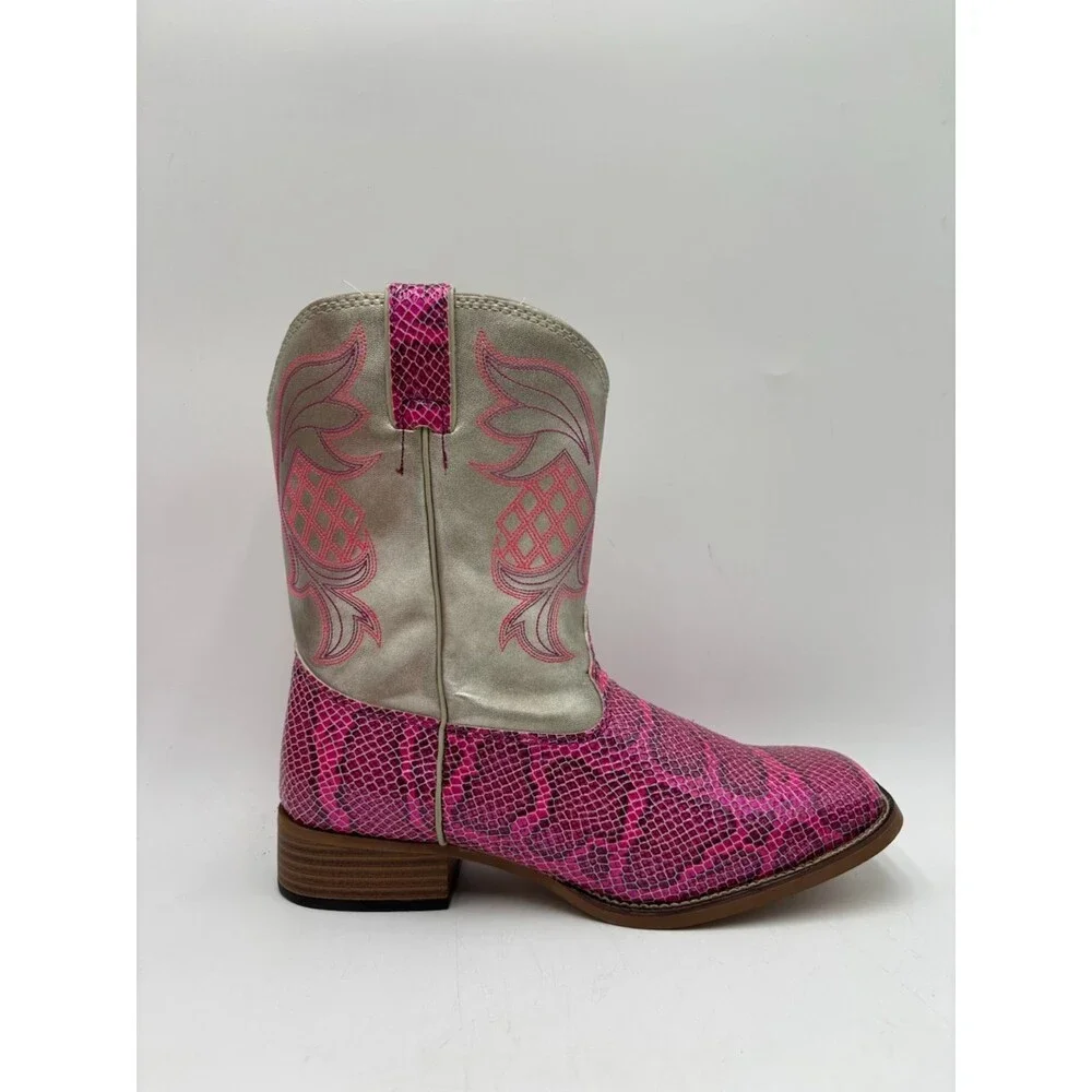 Justin 382JR SNAKE Girls NEW Western Cowgirl Boot Pink Multiple Sizes